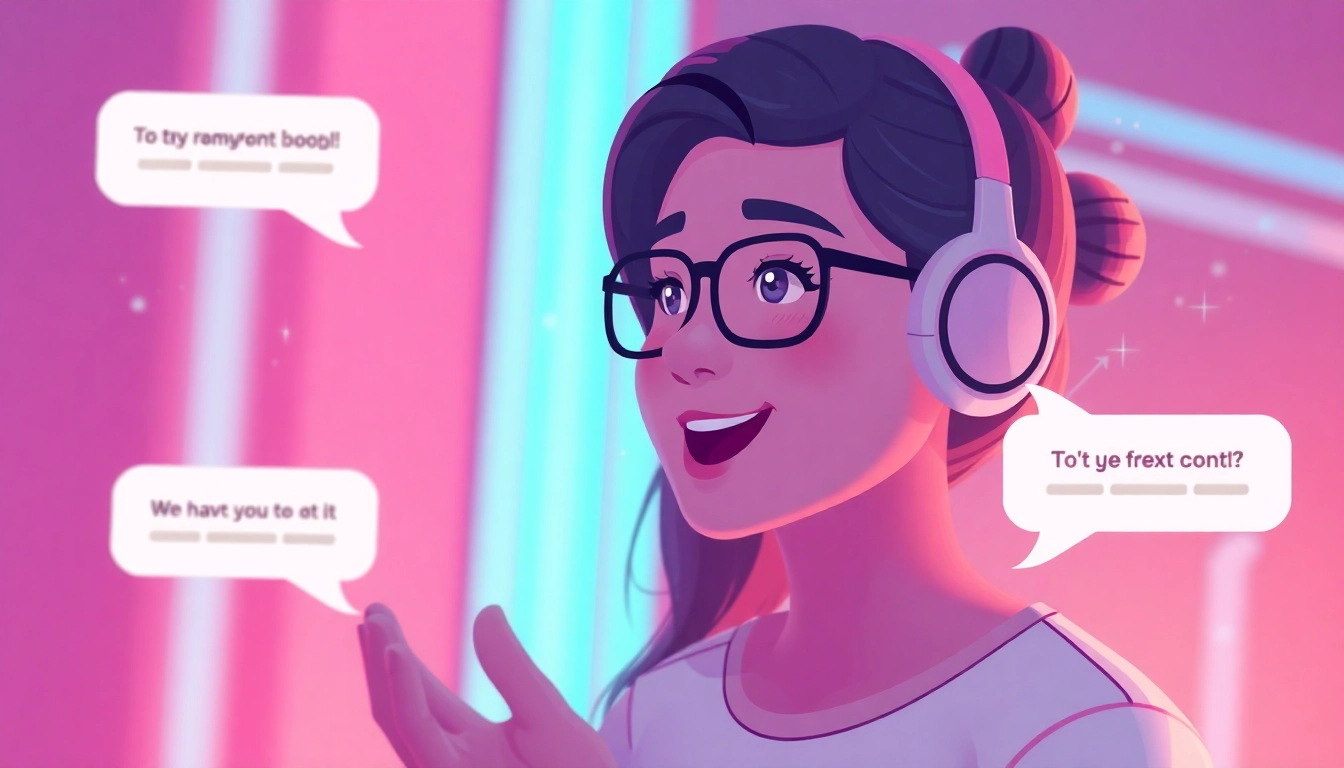 AI sex chat free with a virtual character in a lively chat interface.