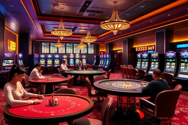 Experience the thrill of gaming with 333bet at a vibrant casino table.