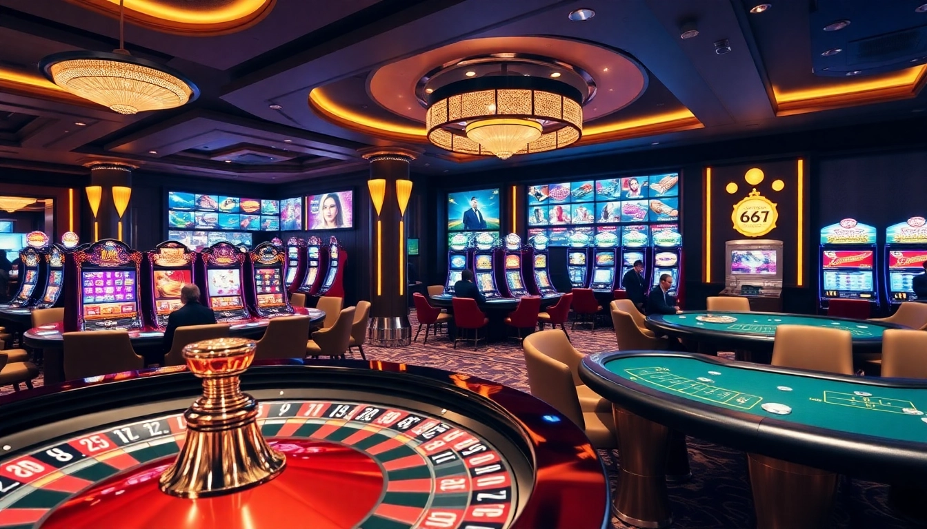 Experience the excitement of 667bet with vibrant casino ambiance and thrilling gambling action.