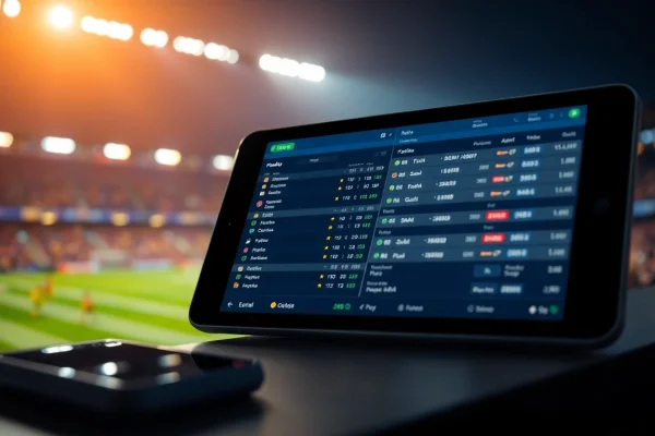 Pari sur le meilleur site de paris sportifs avec des cotes dynamiques sur un appareil numérique.