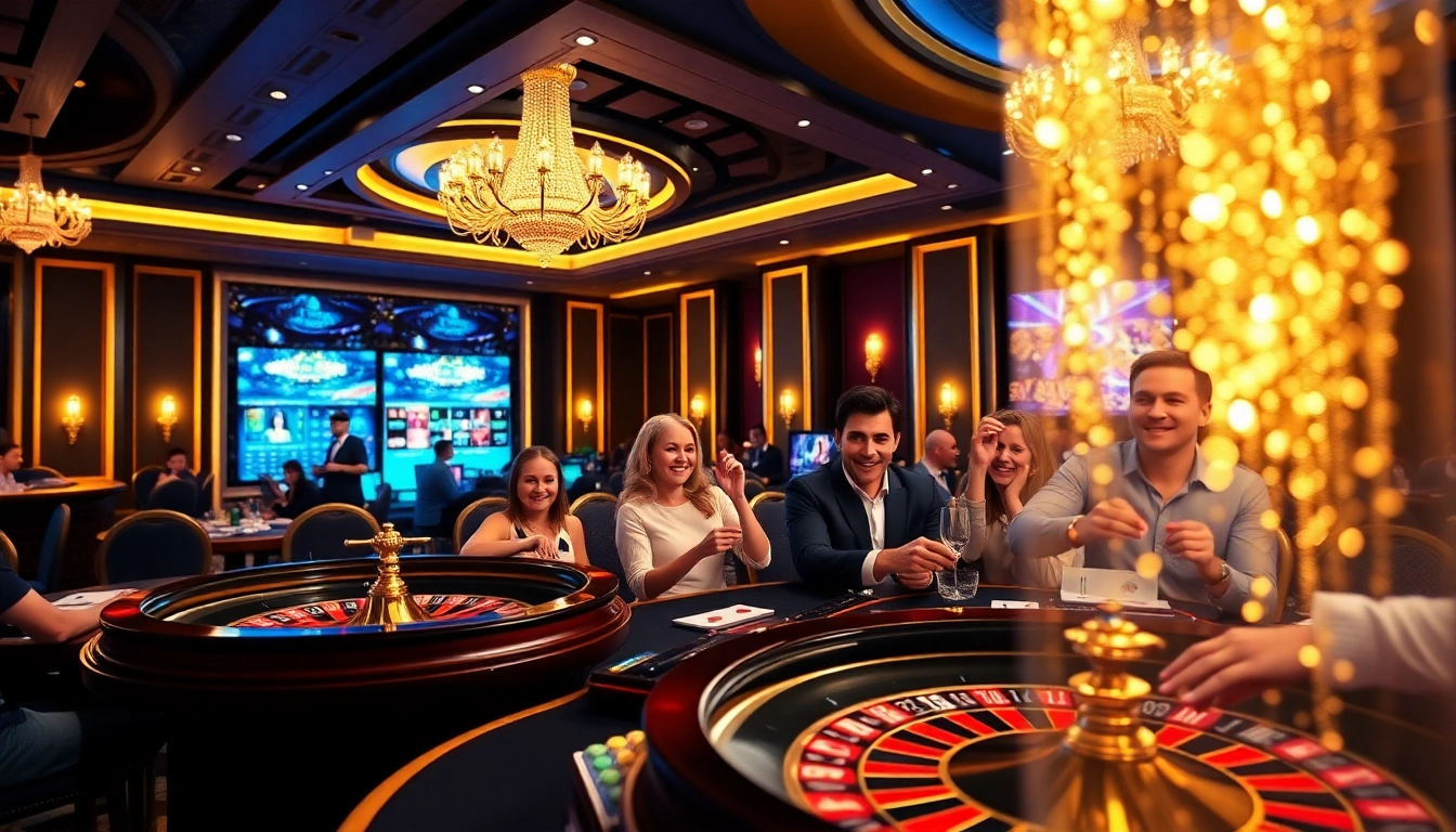 Experience casino live sans kyc excitement at a luxurious gaming table with enthusiastic players.