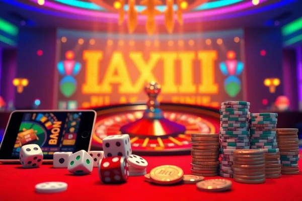 Exciting app tài xỉu online gaming scene showcasing vibrant dice and casino elements.