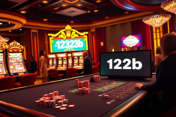 Exciting casino gameplay at 123b with colorful chips and a spinning roulette wheel.
