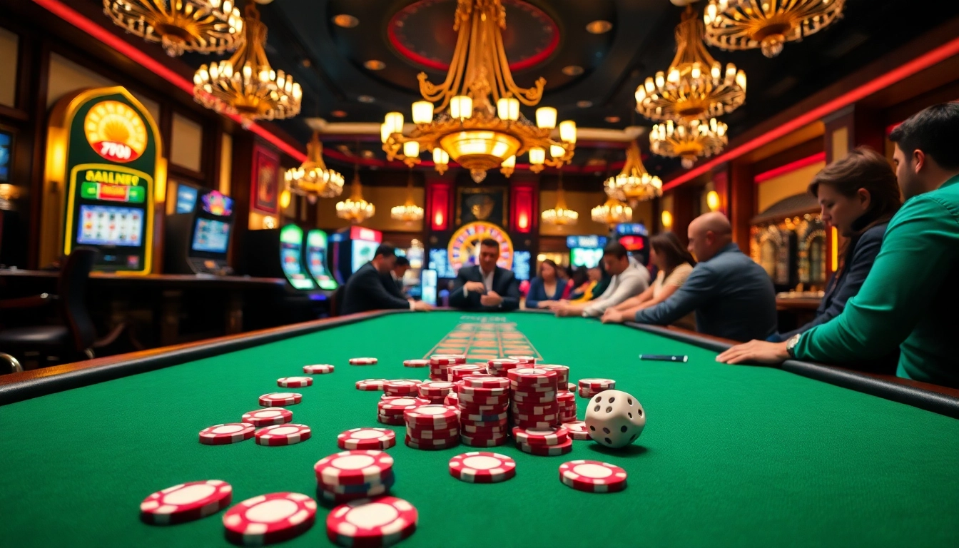Engaged players enjoying poker at 789 club, surrounded by dynamic casino excitement.