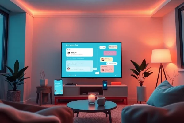 Engaging interface of spicy chat ai in a modern chat room promoting interactive conversations.