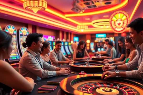 Jouez à des jeux de casino en ligne captivants avec une ambiance animée.