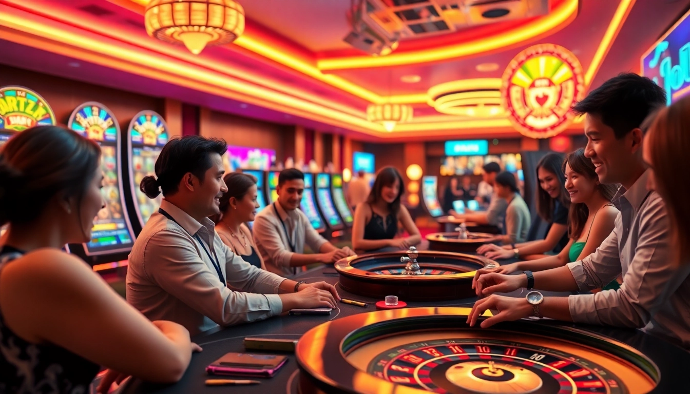 Jouez à des jeux de casino en ligne captivants avec une ambiance animée.