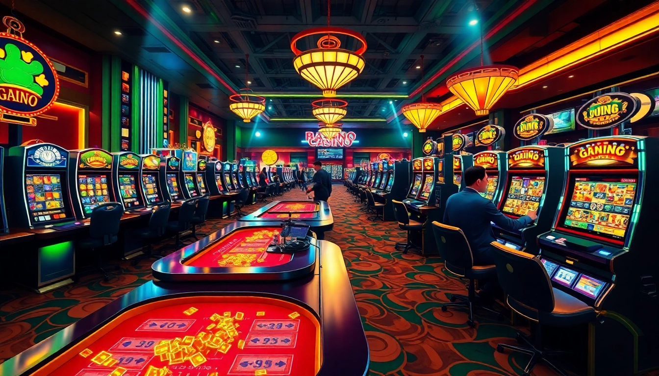 Profitez de l'expérience immersive du casino en ligne avec des jeux variés et des couleurs éclatantes.