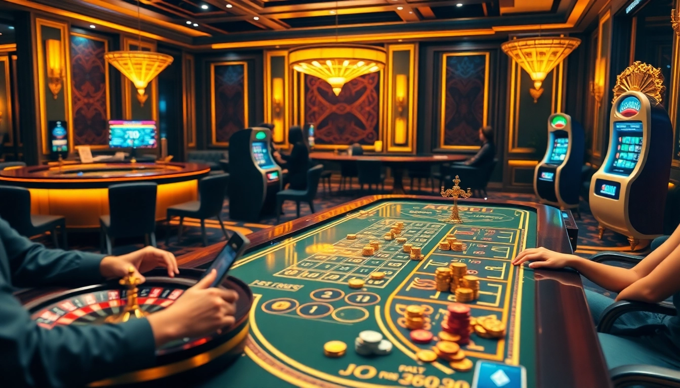 Players winning at casino crypto en ligne with vibrant slot machines and virtual tables.