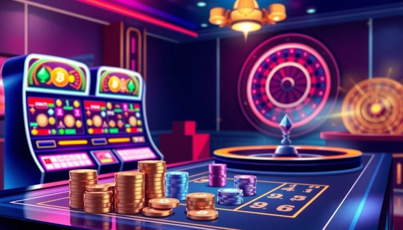Experience the thrill of casino crypto en ligne with vibrant slot machines and elegant virtual tables.