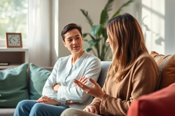 Understanding depression symptoms in a supportive therapy session between a counselor and client.