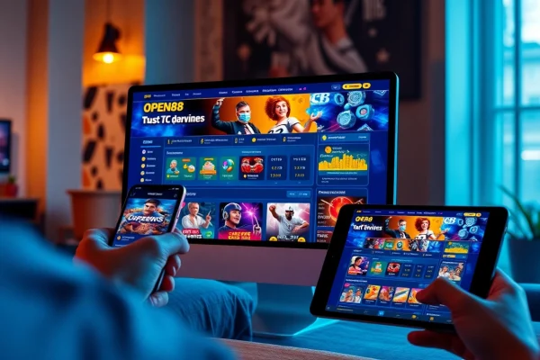 Engaging interface of đăng ký open88 online gambling platform showcasing casino and sports betting options.