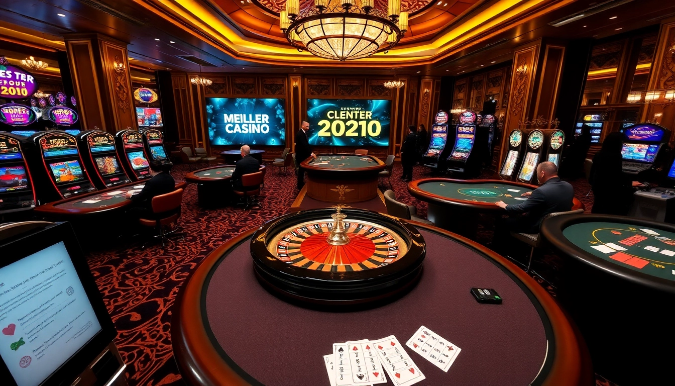 Experience excitement at the meilleur casino en ligne 2029 with gaming tables and vibrant slot machines.