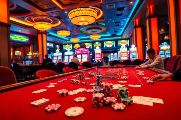 Experience the excitement of baccarat at trang chủ KBBET with vibrant casino visuals.