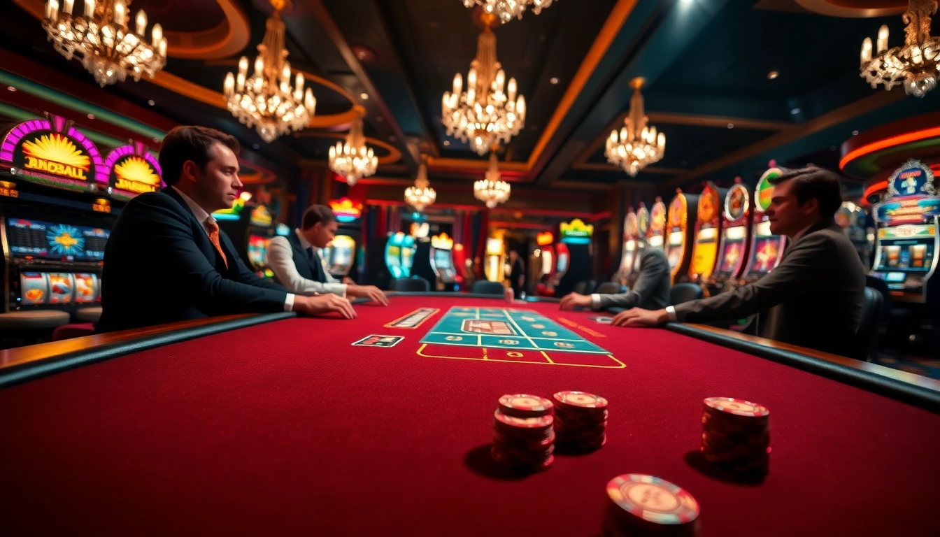 Gagnez au blackjack et aux machines à sous dans un casino en ligne vibrant.