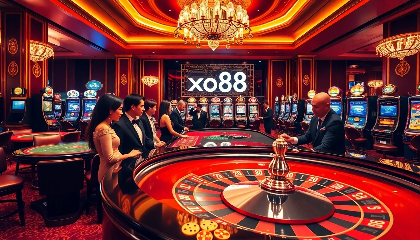 Experience the thrill of xo88 with luxurious casino gameplay featuring roulette and poker.