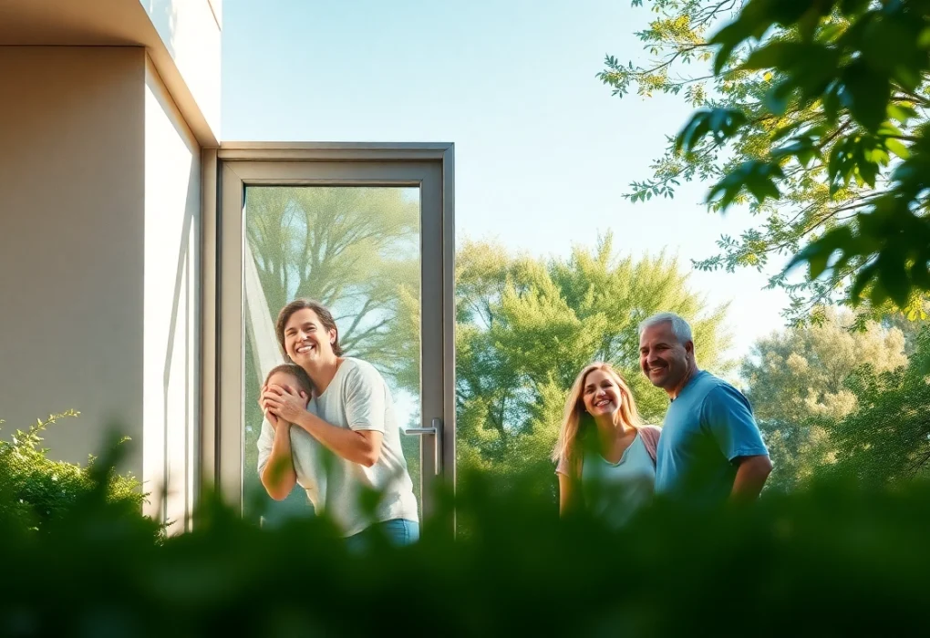 Vibrant porte fenêtre moustiquaire enhancing outdoor relaxation in a sunny garden.