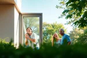 Vibrant porte fenêtre moustiquaire enhancing outdoor relaxation in a sunny garden.