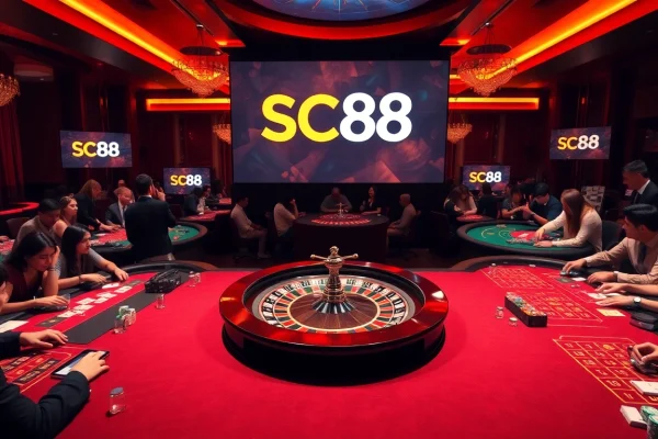 Experience thrilling gameplay at SC88 with vibrant casino tables and exciting bets.